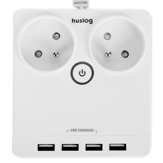 Huslog EMX-190124 Flat extension cord with 2 sockets (EMX-190124)