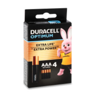 Duracell Optimum AAA Batteries 4pack (5000394158726)