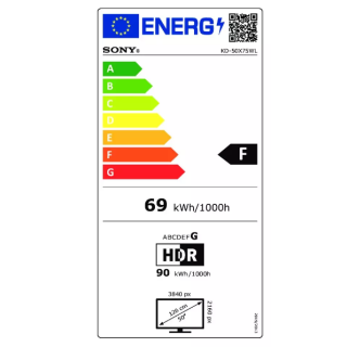 Sony BRAVIA KD-50X75WL TV / LED / 4K HDR / Google TV / 50" (KD50X75WLPAEP)