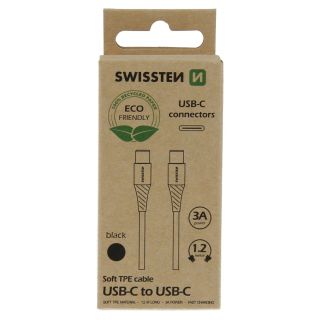 Swissten Soft 3A USB-C - USB-C Data and Charging Cable 1.2m (71506300ECO)