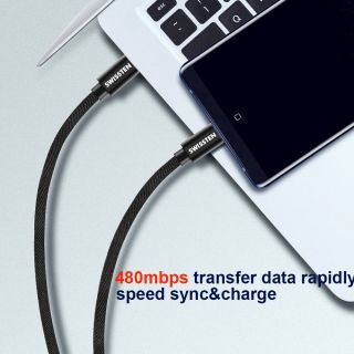 Swissten Textile Fast Charge 3A USB-C / USB-C Data and Charging Cable 1.2m (71527202)