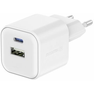 Swissten Travel Charger GaN USB-C 35W PD / USB-A 27W QC (22071200)