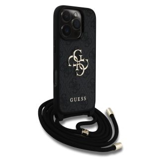 Guess GUHCP16LP4GMGCRK PU 4G Metal Logo Crossbody Strap Case for Apple iPhone 16 Pro (GUHCP16LP4GMGCRK)