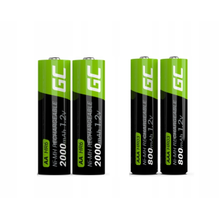 Green Cell VitalCharger Battery charger + 2x batteries AA / 2000mA and 2x batteries AAA / 800mAh (GRSETGC03)
