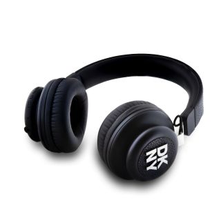 DKNY PU Leather Stack Logo Wireless Headphones (DKBHS6PUSLK)