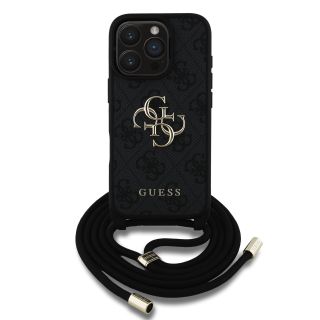 Guess GUHCP16XP4GMGCRK PU 4G Metal Logo Crossbody Strap Case for Apple iPhone 16 Pro Max (GUHCP16XP4GMGCRK)