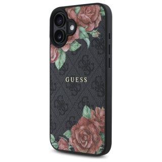 Guess GUHMP16SP4ROPEMCK 4G Flowers Print MagSafe Case for Apple iPhone 16 (GUHMP16SP4ROPEMCK)