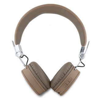 Guess PU Grained Triangle Logo ENC Wireless Headphones (GUBH70PGTSPSW)