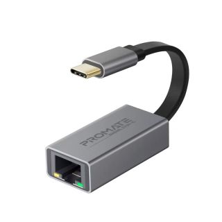 Promate GigaLink-C Adapter USB-C to Gigabit Ethernet 10/100/1000Mbps (GIGALINKCGR)