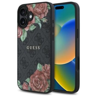 Guess GUHMP16SP4ROPEMCK 4G Flowers Print MagSafe Case for Apple iPhone 16 (GUHMP16SP4ROPEMCK)