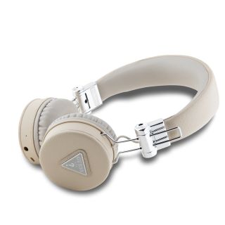 Guess PU Grained Triangle Logo ENC Wireless Headphones (GUBH70PGTSPSE)