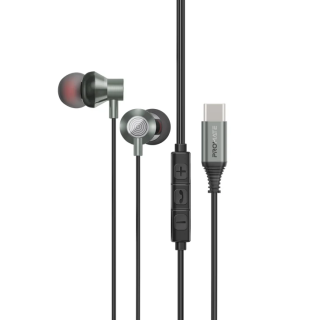 Promate Silken-C Ergonomic Stereo In-Ear Wired Earphones USB-C / 1.2m (SILKENCGR)