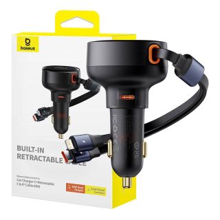 Baseus Enjoyment USB-C and Lightning Car Charger 60W (C00057802111-00)