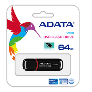 ADATA AUV150-64G-RBK Flash Memory 64GB (AUV150-64G-RBK)
