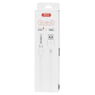 XO NB103 microUSB charging and data cable 2m (XO-NB103-MICRO-WH)