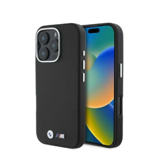 BMW M Edition Kevlar wrapped metal Case for Apple iPhone 16 Pro Max (BMHCP16X23PUFWKEV)