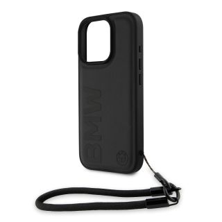 BMW Leather Signature and Strap Case for Apple iPhone 16 Pro (BMHCP16L23RMRLK)