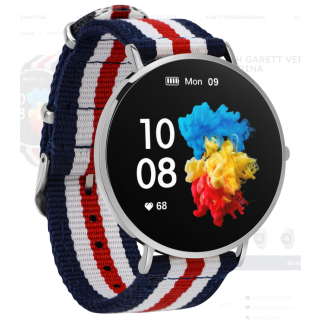 Garett Smartwatch Verona Silver Marina AMOLED / Bluetooth / IP67 / GPS / SMS (VERONA_SREB_MARI)