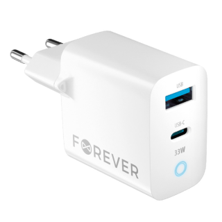 Forever TC-06 GaN Charger PD / QC / 1x USB-C / 1x USB / 33W (GSM171395)