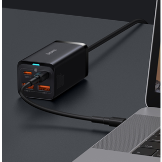 Baseus GaN3 Pro Wall Charger PD / 65W / 2x USB-C / 2x USB + USB-C - USB-C Cable (BRA012856)
