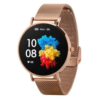 Garett Smartwatch Garett Verona Gold Steel AMOLED / Bluetooth / IP67 / GPS / SMS (VERONA_ZLOT_STAL)