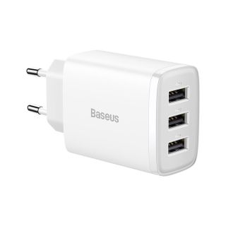 Baseus Compact Wall Charger 3 x USB / 17W (BRA011961)