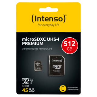Intenso microSDXC Class 10 UHS-I Memory Card 512GB (3423493)