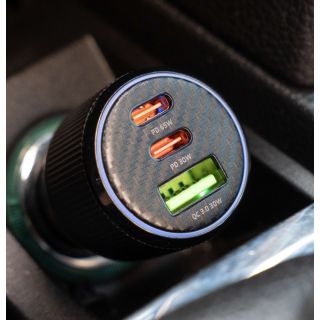 Swissten Car Charger 2x USB-C PD / USB / 95W (20111906)