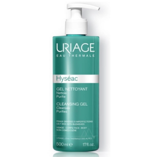 Uriage Hyseac Anti-Blemish Cleansing facial gel for oily skin 500 ml (3661434009990)
