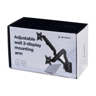 Gembird MA-WA2-01 Dual monitor wall mount arm 17 ”- 27" (MA-WA2-01)