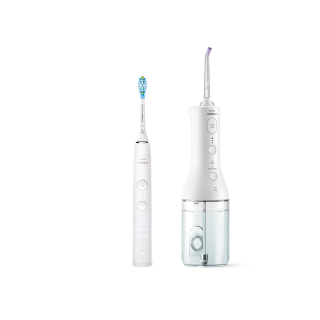 Philips Sonicare Cordless Power Flosser DiamondClean 9000 Electric toothbrush and irrigator set (HX3886/41)