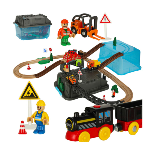 RoGer Train with railway and accessories 55pcs. (RO-3494)