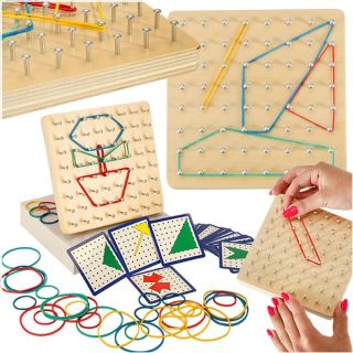 RoGer Developing game Geoboard with rubber bands (RO-5177)