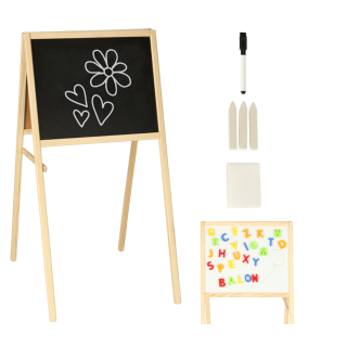 RoGer Double-sided magnetic wooden board + educational accessories (RO-3732)