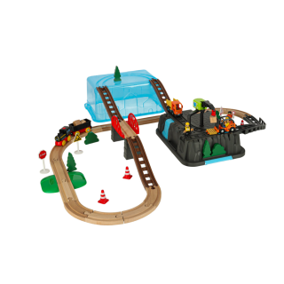 RoGer Train with railway and accessories 55pcs. (RO-3494)