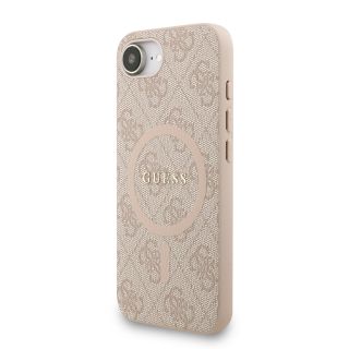 Guess PU Leather 4G Colored Ring Strap MagSafe Case for iPhone 16e / Pink (GUHMPSE4P4GREGSP)