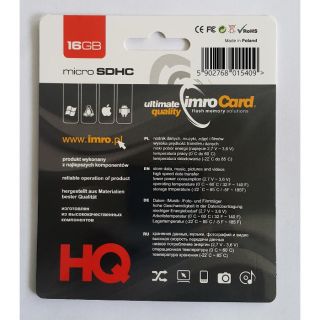 Imro Memory Card microSDHC 16GB / cl. 6 (MicroSD4/16G)
