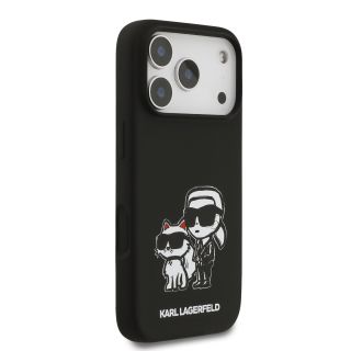 Karl Lagerfeld Liquid Silicone K&CH Sketch MagSafe Case for Apple iPhone 17 Pro (KLHMP17LSKCGRGOK)