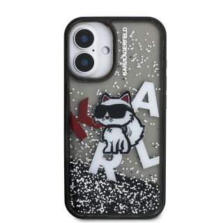 Karl Lagerfeld Liquid Glitter Scattered Choupette Case for Apple iPhone 16 (KLHCP16SLCHSCTDK)