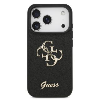 Guess PU Fixed Glitter 4G Metal Logo Case for Apple iPhone 17 Pro (GUHCP17LHG4SGK)