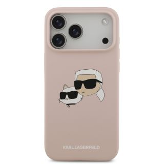 Karl Lagerfeld Liquid Silicone Double Heads MagSafe Case for Apple iPhone 17 Pro Max (KLHMP17XSKCHPPLP)