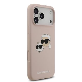 Karl Lagerfeld Liquid Silicone Double Heads MagSafe Case for Apple iPhone 17 Pro Max (KLHMP17XSKCHPPLP)