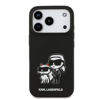 Karl Lagerfeld Liquid Silicone K&CH Sketch MagSafe Case for Apple iPhone 17 Pro (KLHMP17LSKCGRGOK)