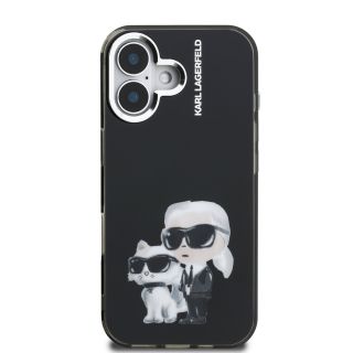 Karl Lagerfeld IML Aquarelle Karl and Choupette Case for Apple iPhone 16 (KLHCP16SHMKCAQK)
