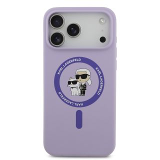 Karl Lagerfeld Liquid Silicone Karl and Choupette MagSafe Case for Apple iPhone 17 Pro Max (KLHMP17XSCMKCRHU)