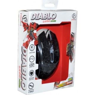 Rebeltec Diablo Gaming Mouse with Additional Buttons / LED BackLight / 2400 DPI / USB (RBLMYS00030)