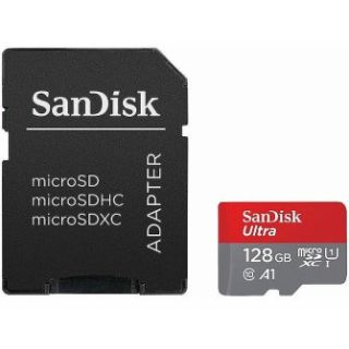 SanDisk Ultra Light microSDXC 128GB + SD Adapter Memory Card (SDSQUNR-128G-GN3MA)