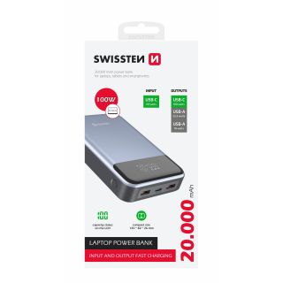 Swissten Power Bank for Laptops 20 000 mAh 100W (22013932)