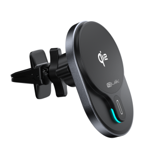Quik Accessories QM-900 Magnetic Car Phone Holder with Qi2 Wireless Charging 15W (QM-900)