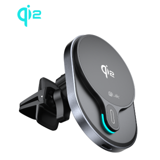 Quik Accessories QM-900 Magnetic Car Phone Holder with Qi2 Wireless Charging 15W (QM-900)